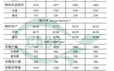 2019年8月中国农产品供需形势分析（食糖）