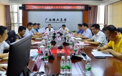 广西自治区糖业发展办党组书记、主任李文纲率队到广西糖业集团调研