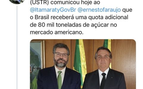 巴西总统：美国将给予巴西额外的食糖进口配额