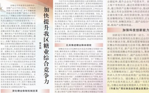 广西糖办党组书记主任李文纲：加快提升我区糖业综合竞争力