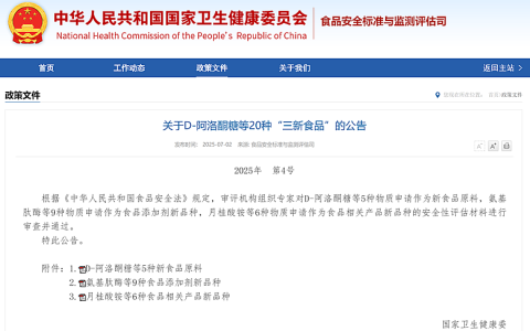 国外D-阿洛酮糖主要生产商和品牌商名录 （后附国内20厂家名单）