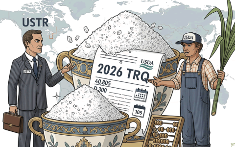 美国公布2026财年食糖进口关税配额--云糖网解读其透露出的信号
