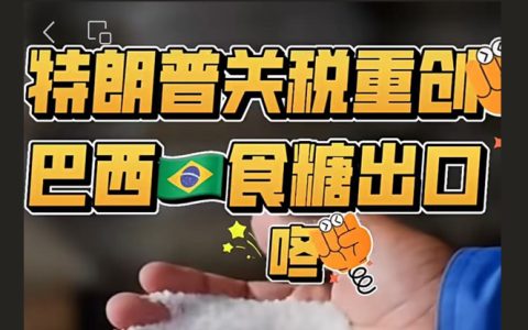 特朗普关税重创巴西食糖出口 断崖式下跌 近乎“熔断” 外交破冰或解困局