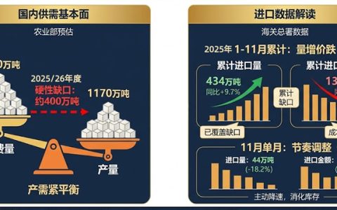国内糖价已跌至6年新低！2025年中国食糖进口数据解读以及2026年度预判