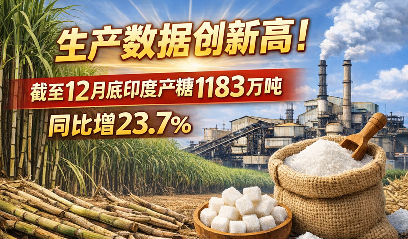 印度是全球第二大产糖国，也是最大的食糖消费国，消费量是中国的两倍