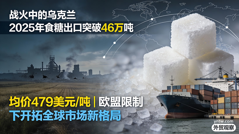 战火中的乌克兰甜菜糖产业：出口突破46万吨  均价479美元/吨  欧盟限制下开拓全球市场新格局