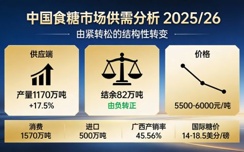 供应宽松格局下的价格承压–解读中国食糖供需形势平衡表