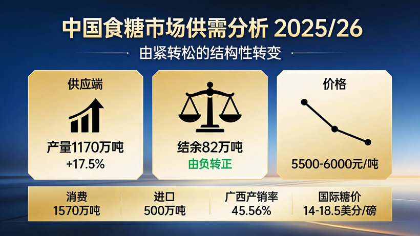 供应宽松格局下的价格承压--解读中国食糖供需形势平衡表
