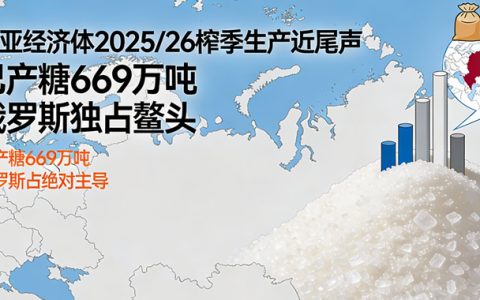 欧亚经济体2025/26榨季生产尾声 已产糖669万吨 俄罗斯独占鳌头