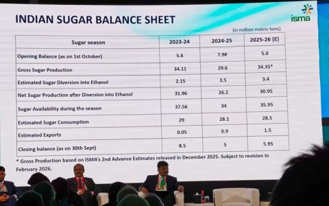 印度：ISMA最新供需平衡表！2025/26榨季糖产量强劲反弹 出口或重新打开