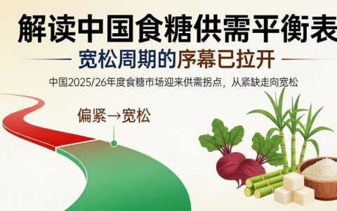重磅！中国2025/26年度食糖市场迎来供需拐点：从紧缺走向宽松