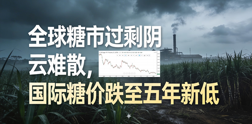 全球糖市供应过剩阴云难散，国际糖价跌至五年新低！