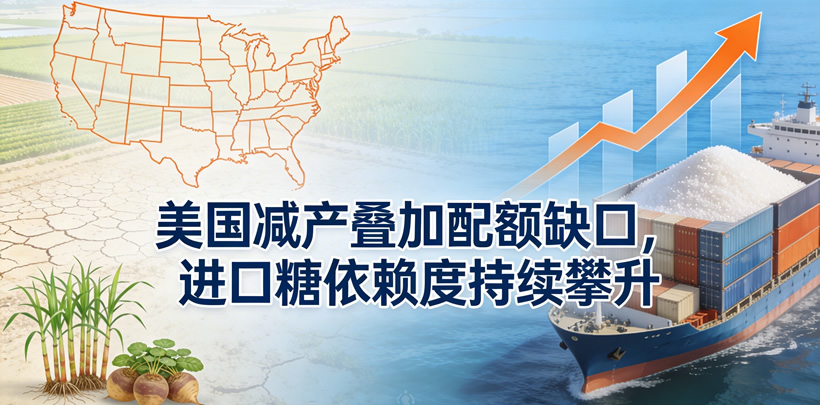 美国：2026财年食糖进口量预计达237万吨  产量预估降至928万吨