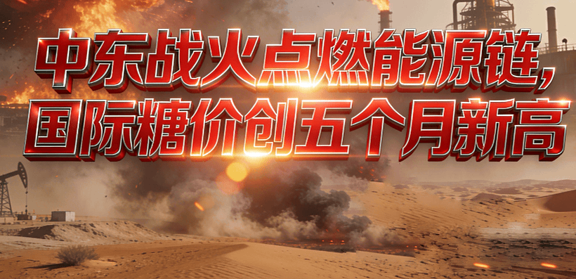 旱地拔葱！ICE原糖单周暴涨逾9%，中东战火点燃能源链，国际糖价创五个月新高