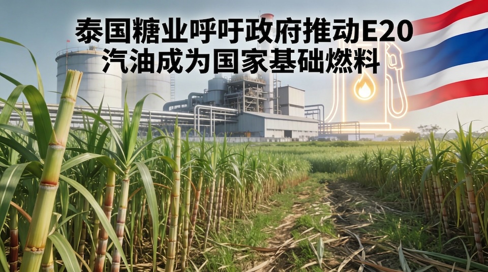 泰国糖业呼吁政府推广E20燃料，以增强国家能源安全并推动绿色经济转型