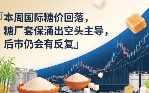 本周：国际糖价回落跌破14美分，糖厂套保涌出空头主导，后市仍会有反复