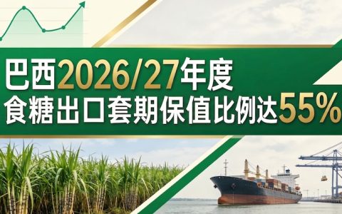 巴西糖厂2026/27年度食糖出口套期保值比例达55%