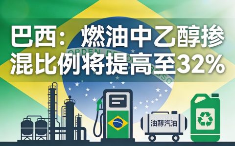 巴西政府确认拟将燃油中乙醇掺混比例提高至32%