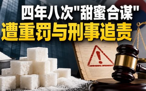 糖业三巨头合谋操纵价格遭重创，韩国CJ第一制糖股价暴跌逾四成，密谋手法曝光