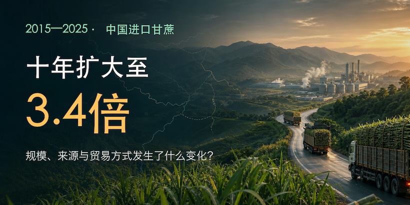 十年扩大至3.4倍：中国进口甘蔗规模发生了什么变化？