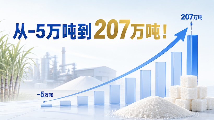 从-5万吨到207万吨:中国食糖供需为何迅速转向宽松?