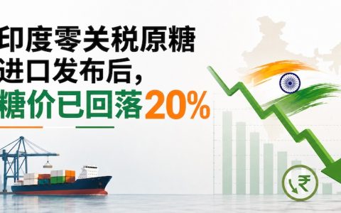 印度公布免税进口原糖后国内糖价下跌近20%，100万吨配额或仅用一半