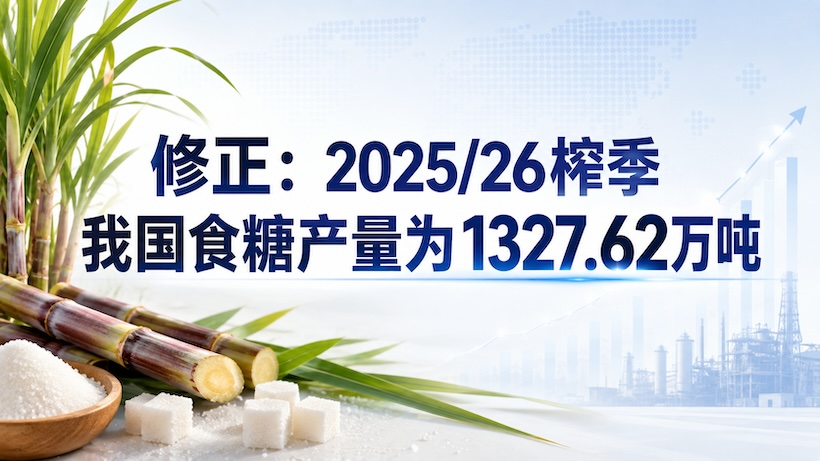 重磅！2025/26榨季我国食糖产量高达1327.62万吨 创历史第三高位
