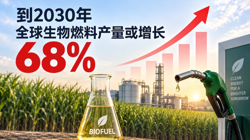 到2030年全球生物燃料产量或增长68%，甘蔗等原料需求有望增加
