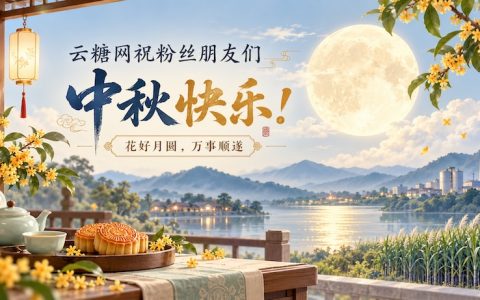 云糖网祝粉丝朋友们中秋快乐！