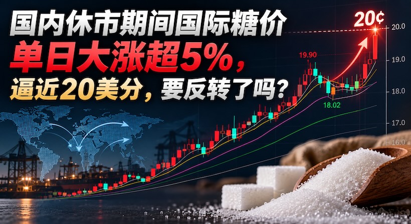 国际糖价单日大涨超5%，纽约原糖逼近20美分，行情是否已反转？