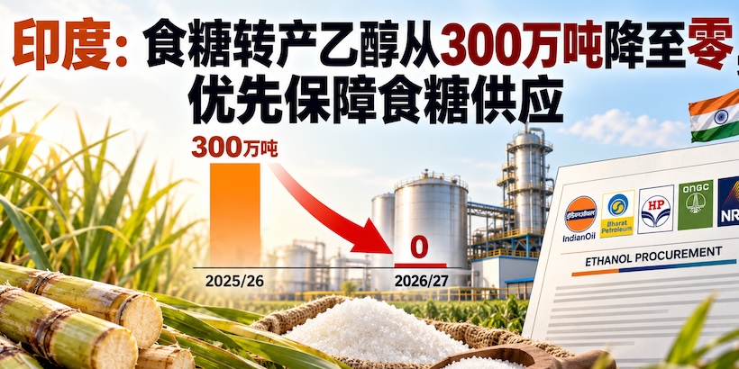 印度一条产业动向引发全球糖市关注：叫停食糖转产乙醇！明年将继续进口糖
